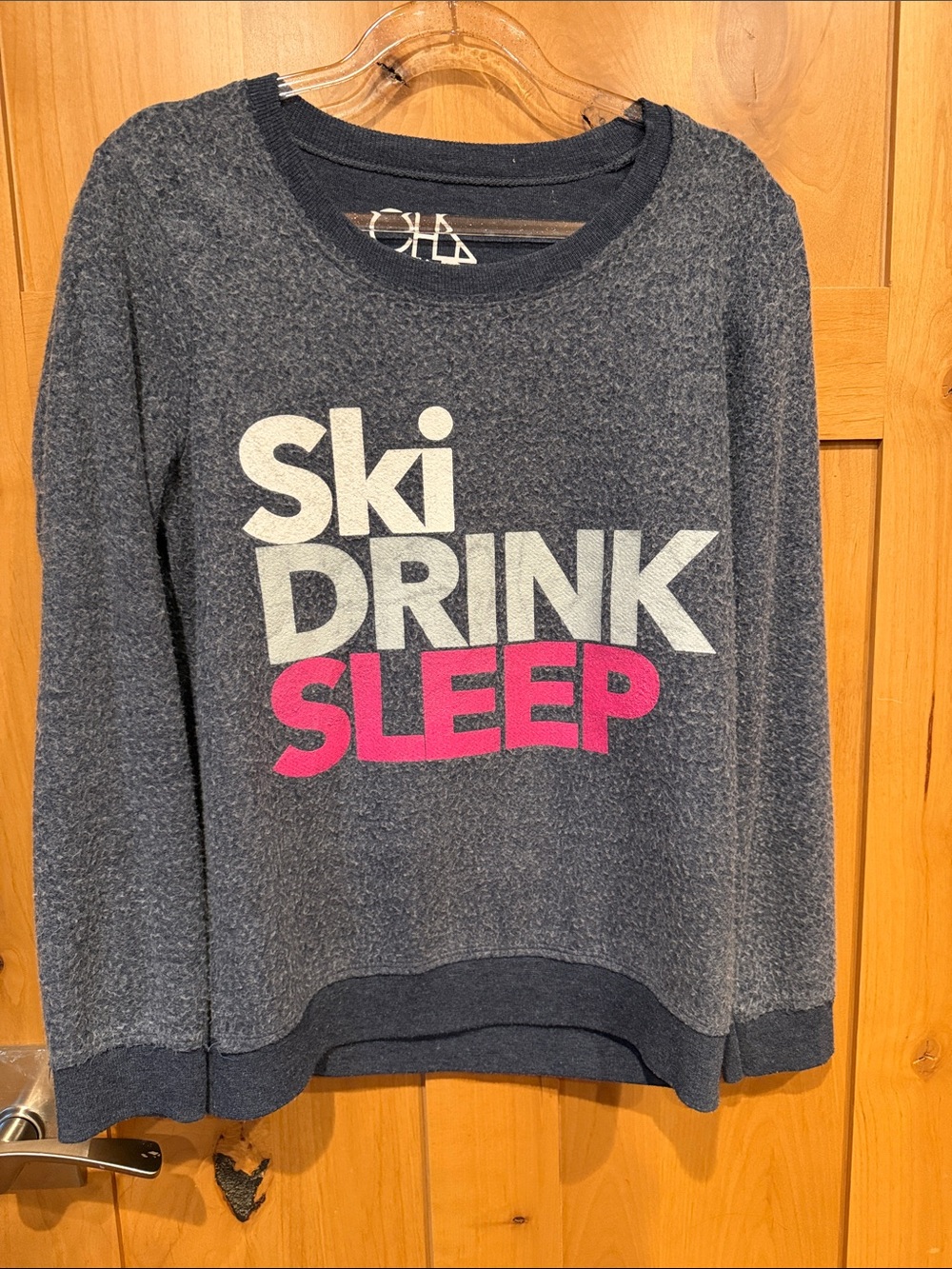 CHASER | Women’s Navy 'Ski Drink Sleep' Graphic Sweatshirt